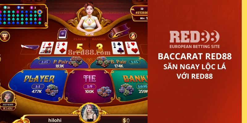 Chơi bài Baccarat trực tuyến cùng Red88